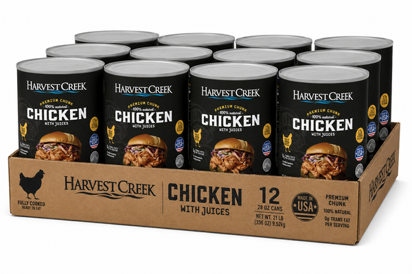 Premium Chunk Chicken with Juices, 28 OZ Can ALL NATURAL (12 Pack)