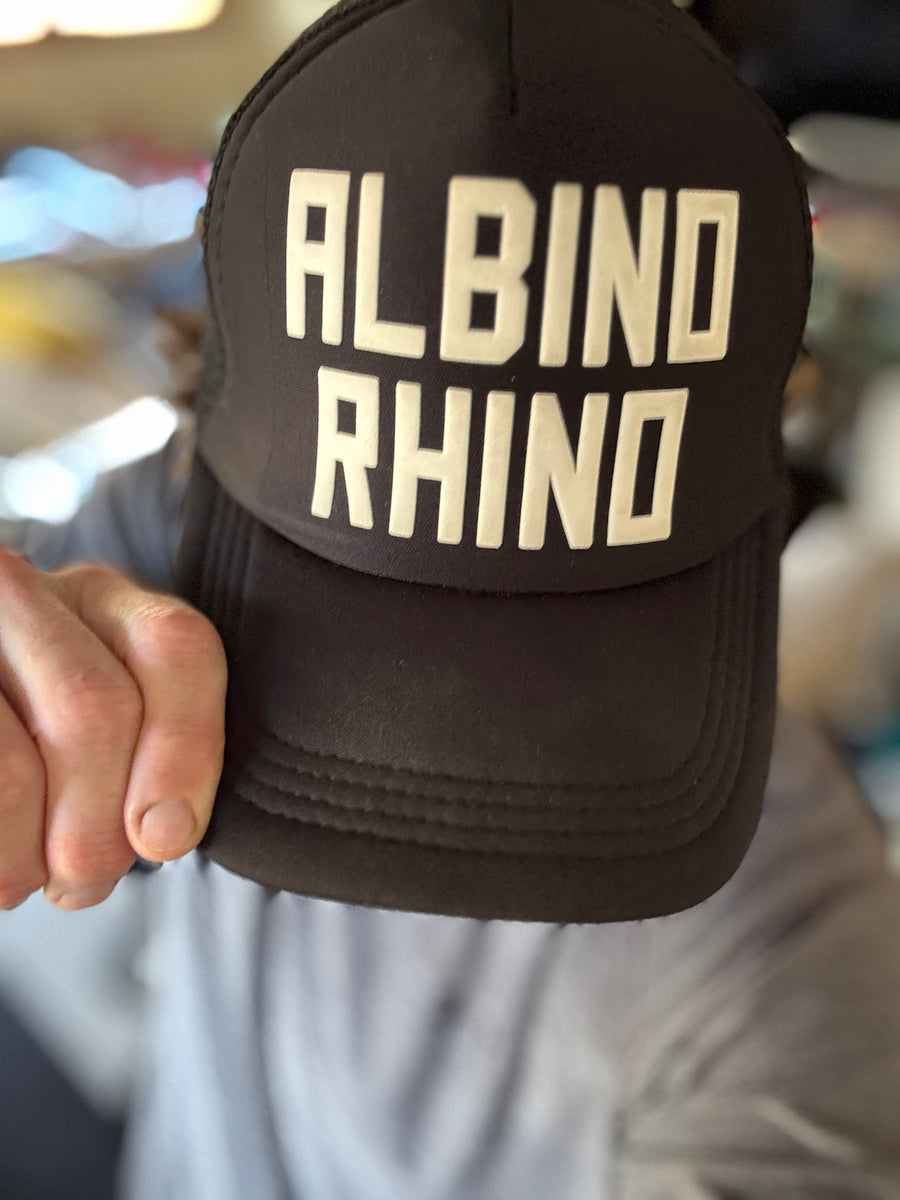 Albino Rhino Puffy Letter Hat – Albino Rhino Longevity Foods