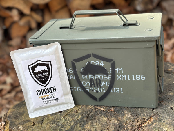 AR Premium White Chicken (4.5oz/ Case of 24) Ammo Can Included