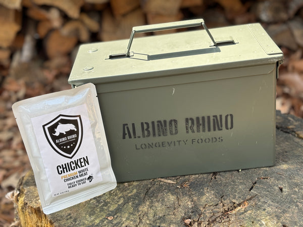 AR Premium White Chicken (4.5oz/ Case of 24) Ammo Can Included