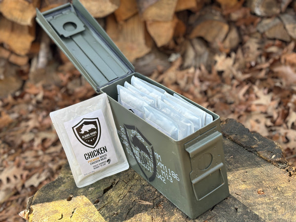 AR Premium White Chicken (4.5oz/ Case of 12) Ammo Can Included