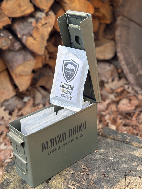 AR Premium White Chicken (4.5oz/ Case of 12) Ammo Can Included