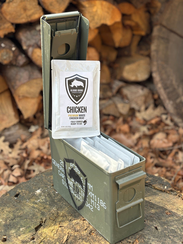 AR Premium White Chicken (4.5oz/ Case of 12) Ammo Can Included