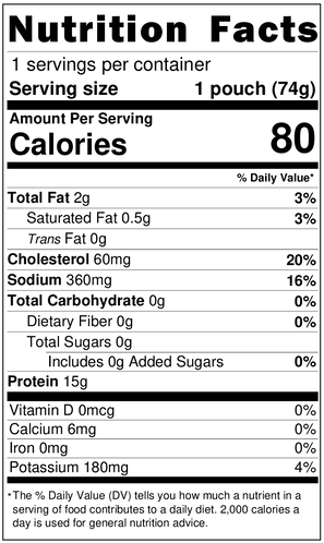 Premium White Chicken 2.6oz Pouch (Case of 12)